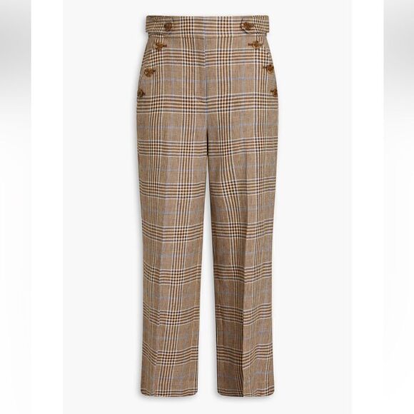 Veronica Beard Hunter button-detail cropped pants size 6 NWT $448 - Picture 2 of 10